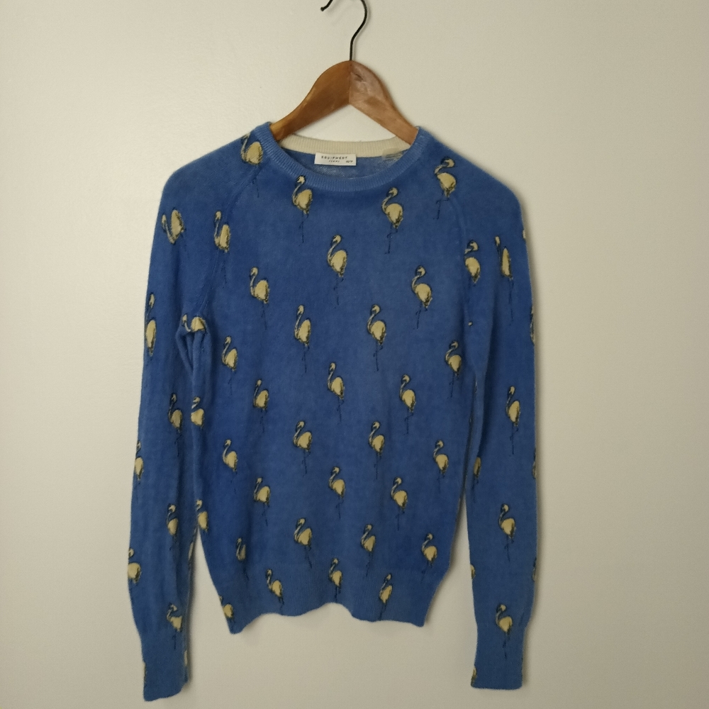 Equipment Femme Cashmere Crewneck Flamingo Sweater Small